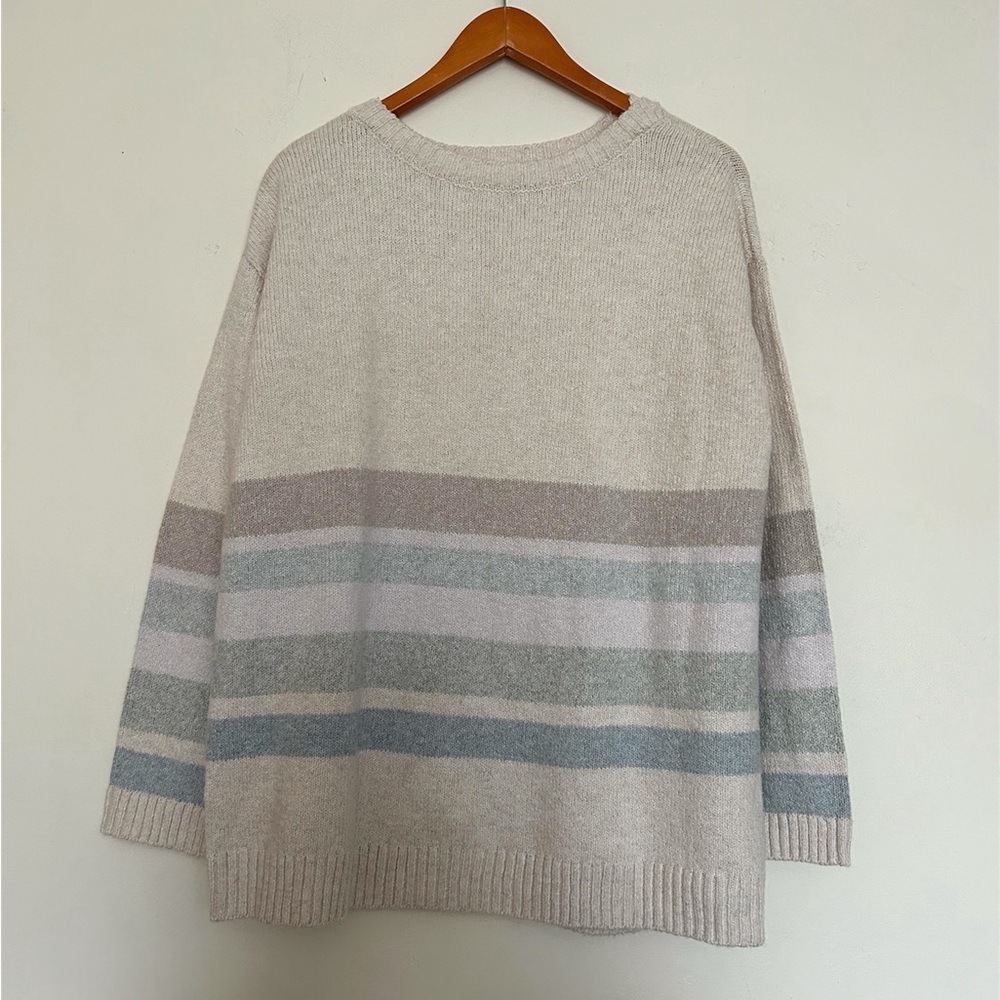 J. Jill Multicolor Striped knit Sweater